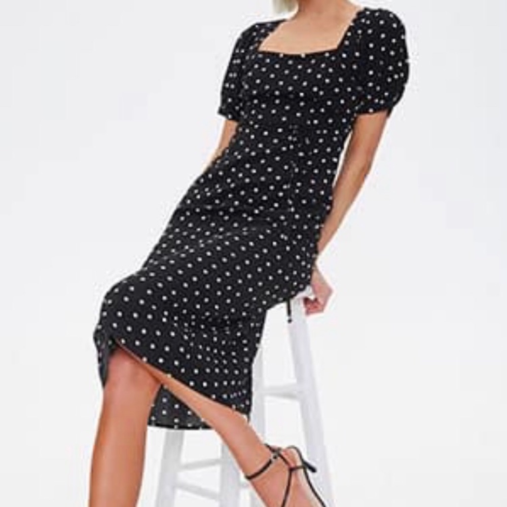 NEW!!! Black polka dot dress from Forever21